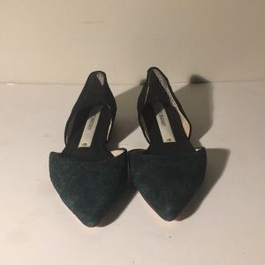 Dark Green and Black Matt Bernson Flats